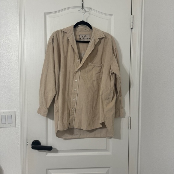 FRANK & EILEEN Shirley Oversized Button-Up Shirt in Vintage White Size XS - Picture 10 of 11